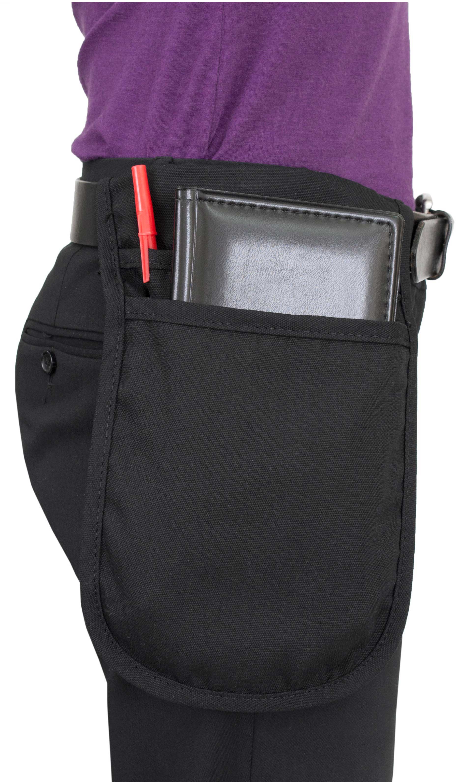 John Ritzenthaler Black Two Pocket Apron -- 12 Per Case