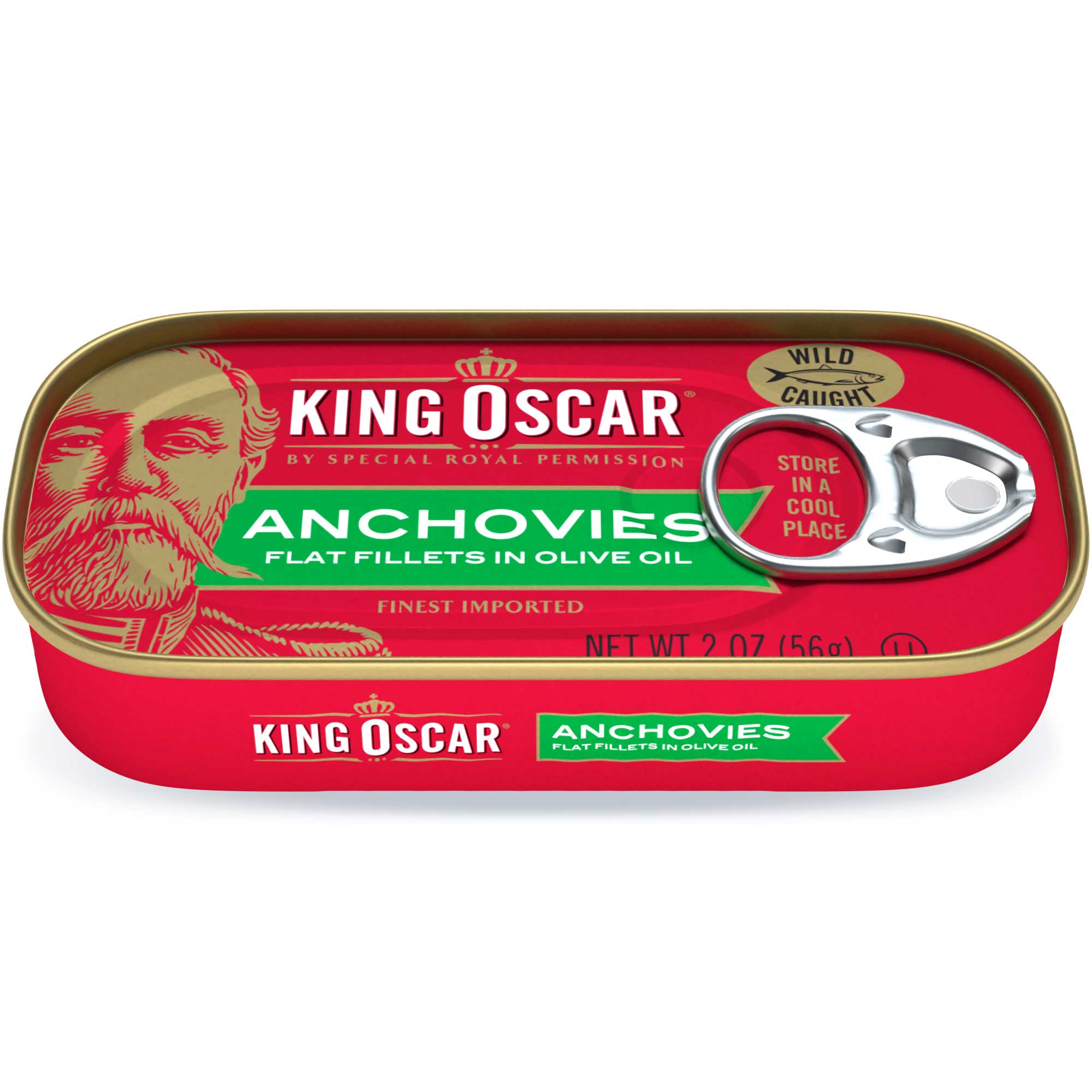 King Oscar Anchovies, 2 Ounce -- 18 Per Case