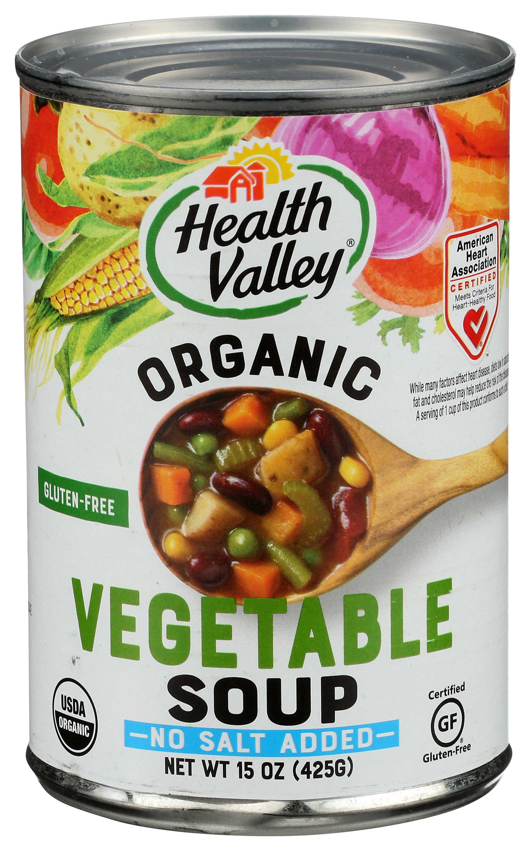 Health Valley No Salt Added Organic Vegetable Soup, 15 Ounce -- 12 per case.