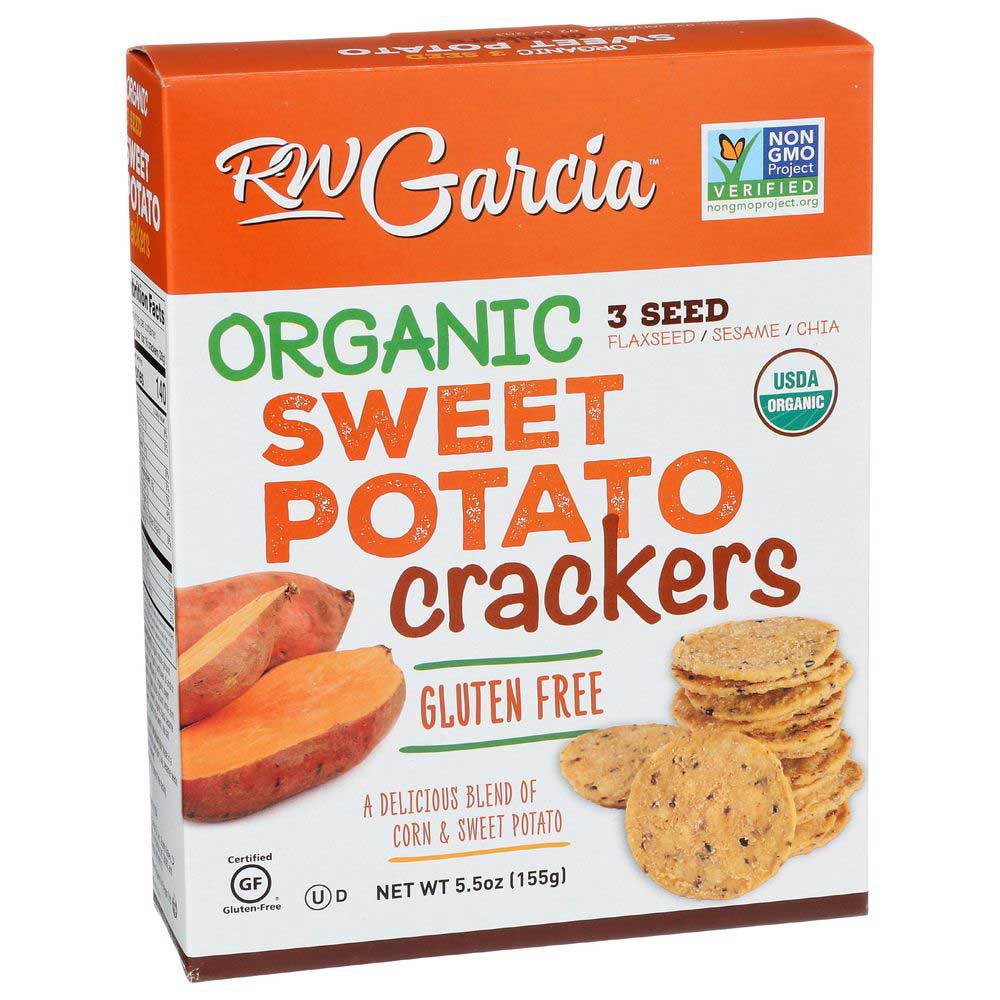 Rw Garcia Organic Sweet Potato 3 Seed Cracker, 5.5 Ounce -- 6 Per Case