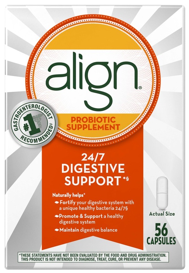 Align Probiotic Supplement Capsules, 56 Count -- 12 Per Case