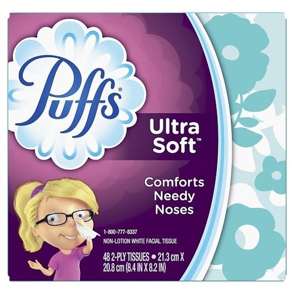Puffs Unscented 2 Ply White Tissue, 54 Count