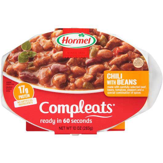Hormel Compleats Chili With Beans, 10 Ounce -- 6 Per Case