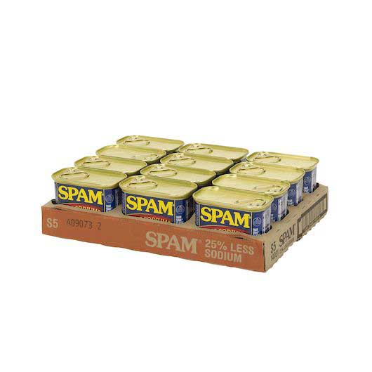 Spam Less Sodium Lunch Meat, 12 Ounce -- 12 Per Case