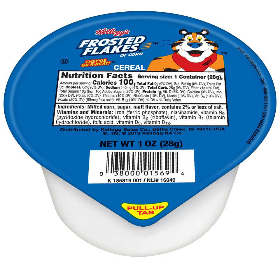 Kellogg's Frosted Flakes Single Serve Cereal Case