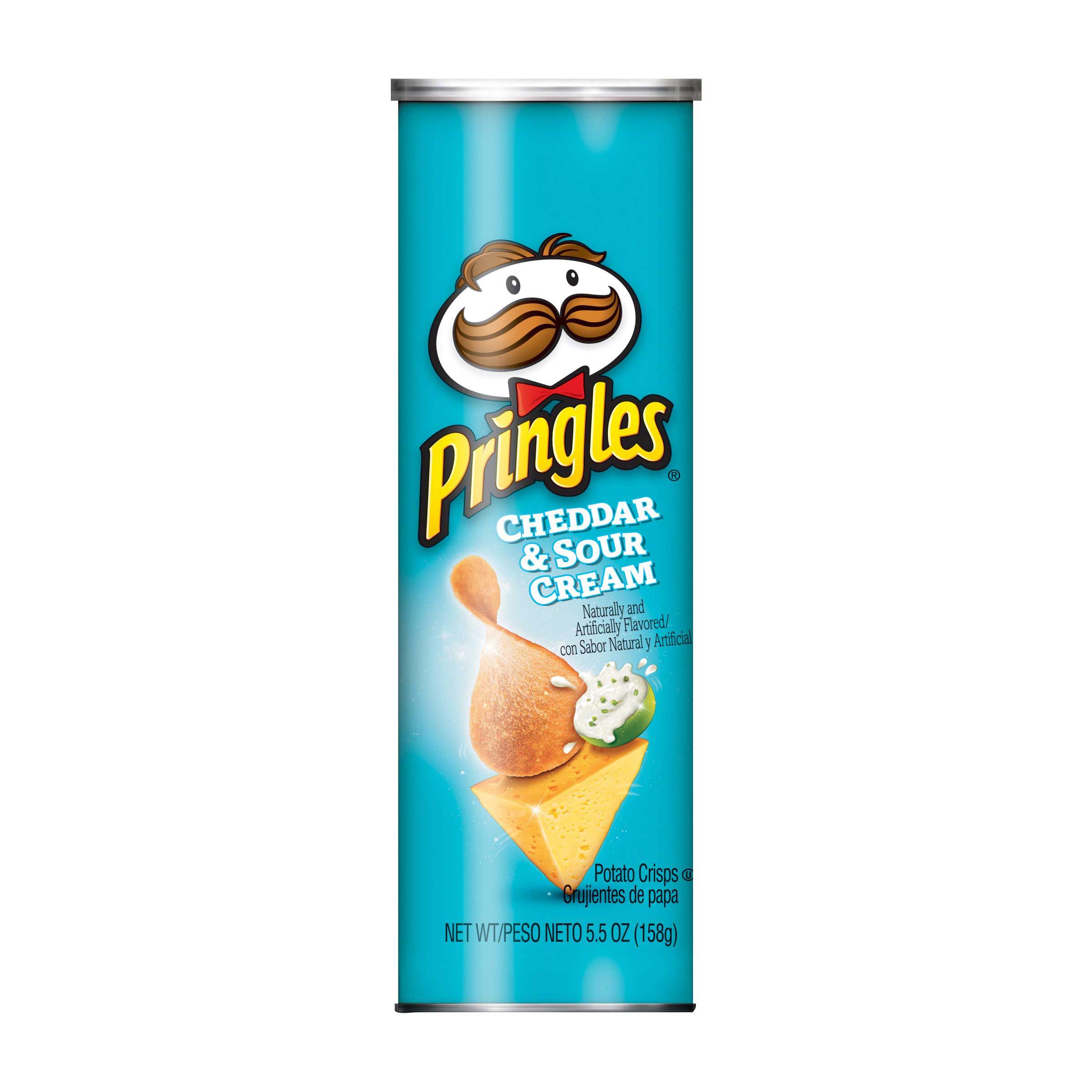 Kelloggs Pringles Cheddar and Sour Cream Potato Crisps, 5.5 Ounce -- 14 ...
