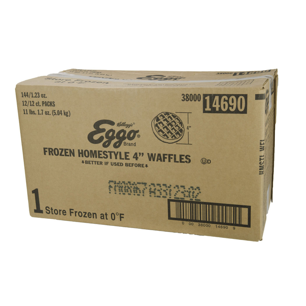 Kellogg Eggo Homestyle Waffles, 177.7 Ounce -- 144 per case.