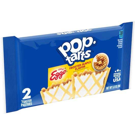 Kelloggs Pop-Tarts Eggo Maple Flavor Toaster Pastry, 3.3 Ounce -- 72 per  case