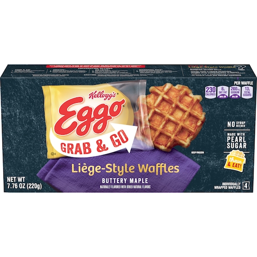 Kelloggs Eggo Buttery Maple Liege Style Waffle, 7.76 Ounce -- 8 per case