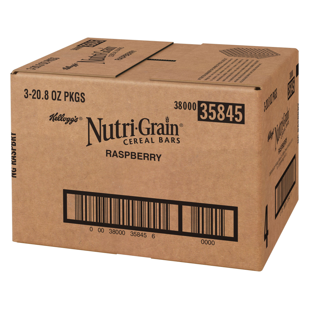 Nutrigrain Raspberry Bars 3 Case 16 Count