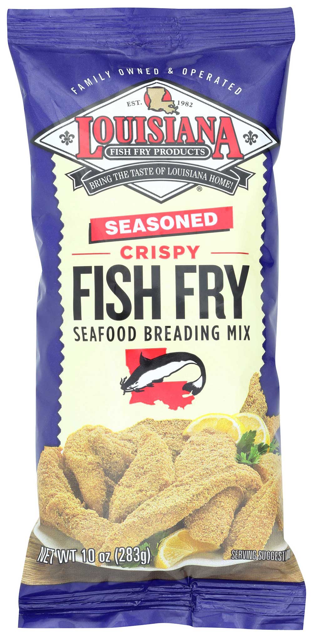 Louisiana Fish Fry Seasoned, 10 Ounce -- 12 Per Case