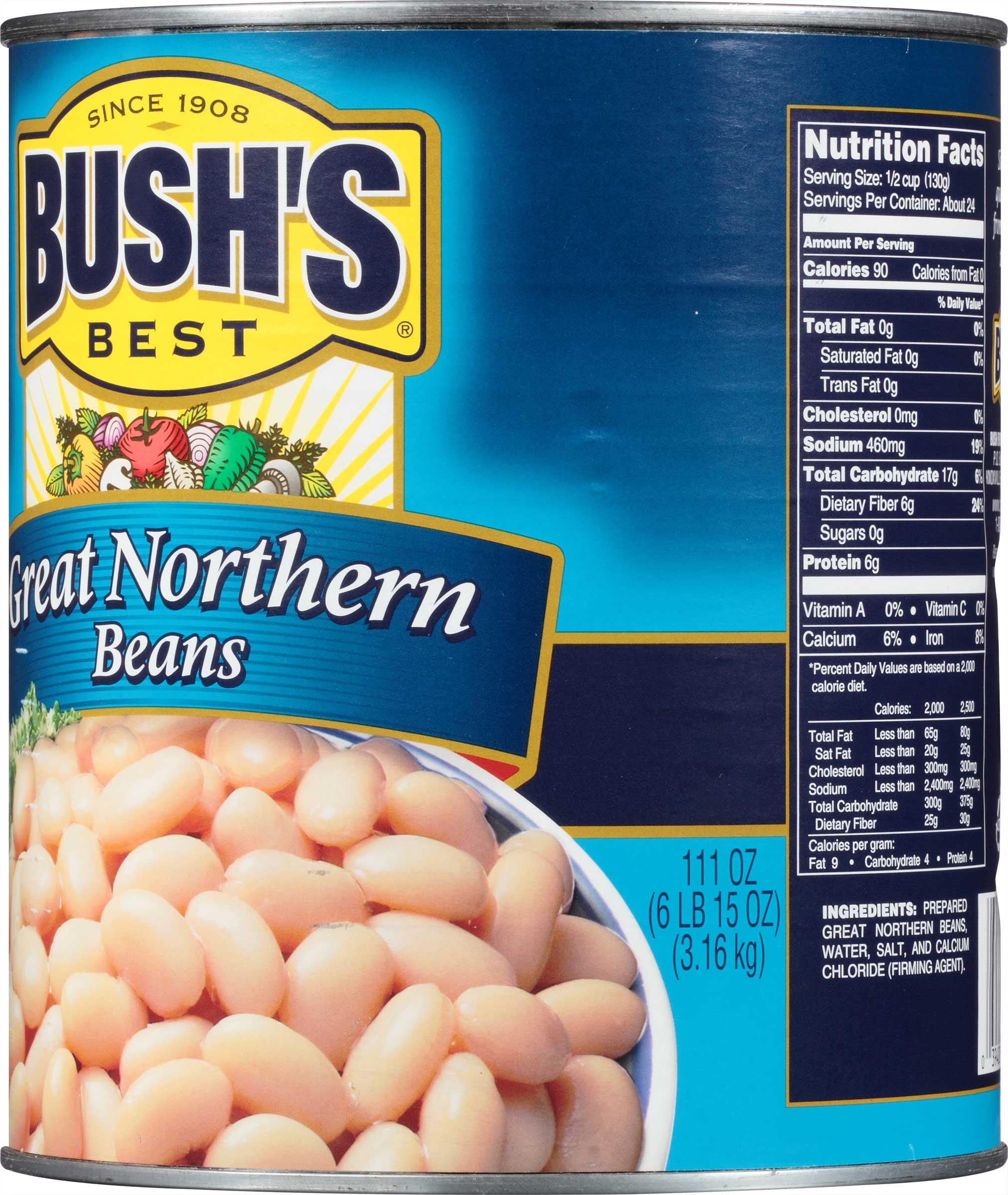 Bush's Best Great Northern Beans, 111 Ounce -- 6 Per Case