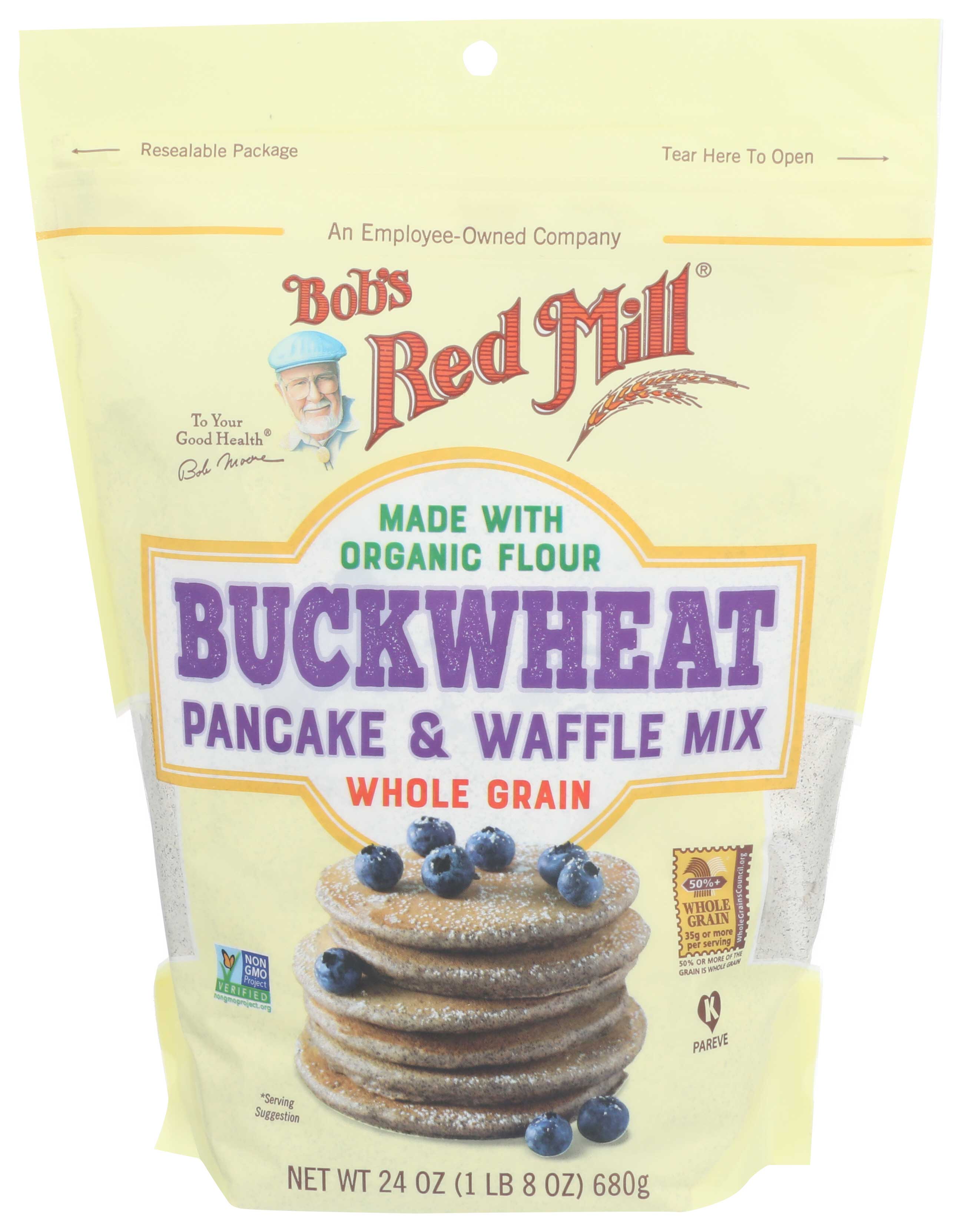 Bob's Red Mill Organic Buckwheat Pancake And Waffle Mix, 24 Ounce -- 4 Per Case