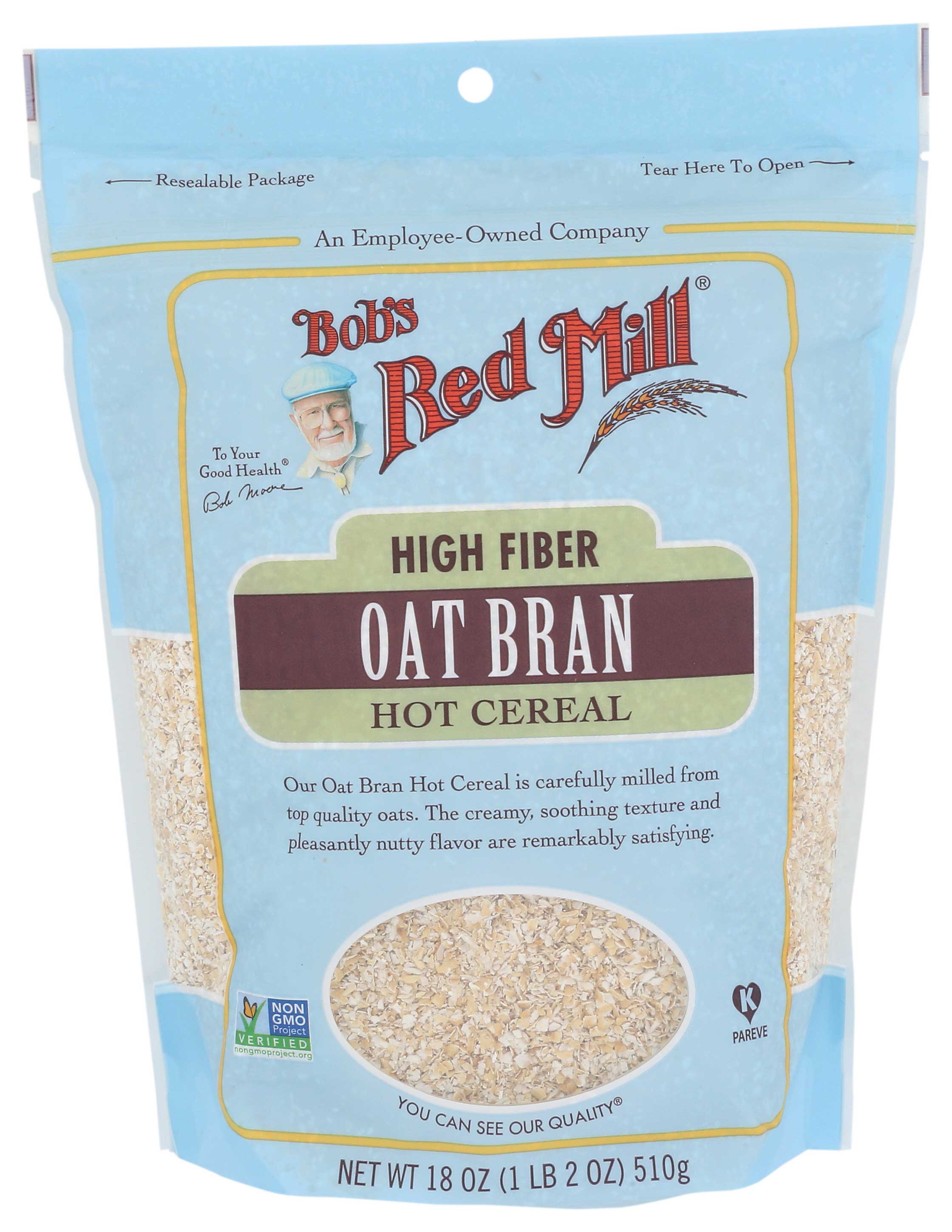 Bob's Red Mill High Fiber Oat Bran Hot Cereal, 18 Ounce -- 4 Per Case