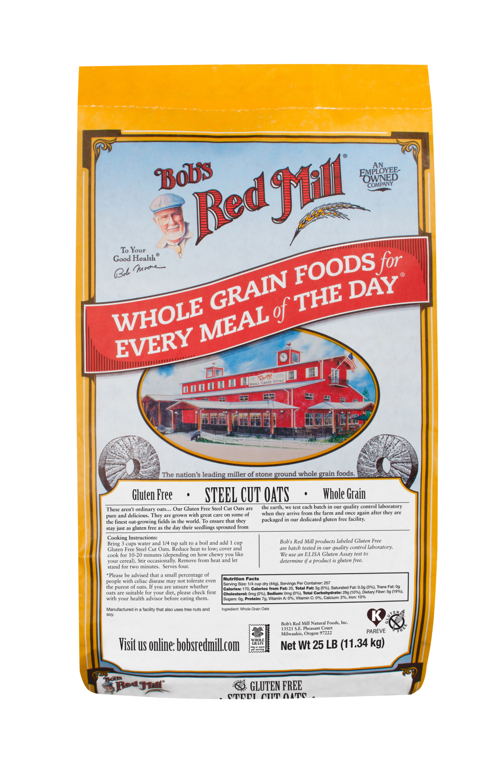 Bob's Red Mill Gluten Free Steel Cut Oats, 25 Pound