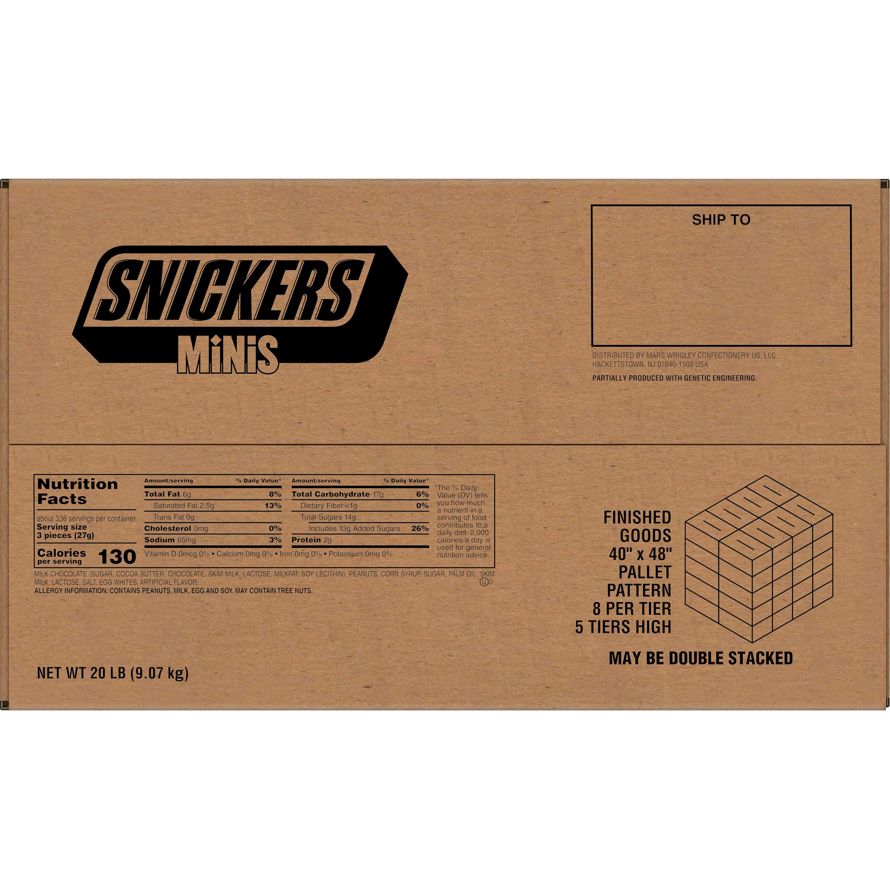 Snickers Miniature Candy Bar, 20 Pound