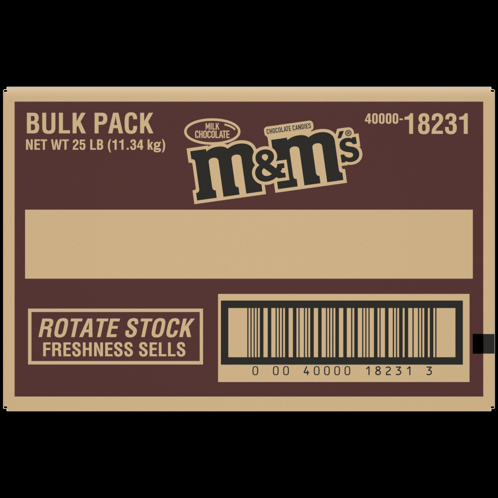 M&ms Milk Chocolate Candy, 25 Pound