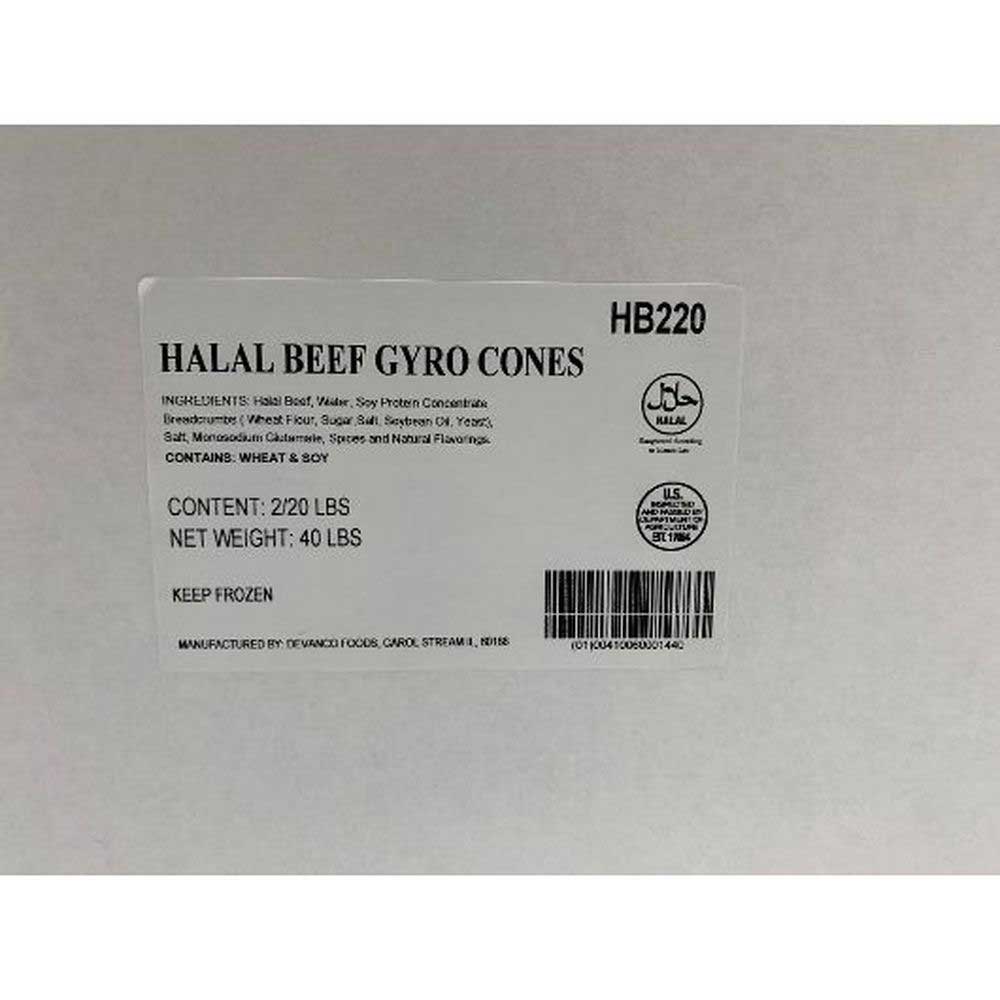 Devanco Halal Beef Gyro Cone Case FoodServiceDirect
