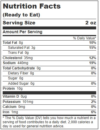 Devanco Halal Sliced Smoked Beef Brisket, 10 Pound