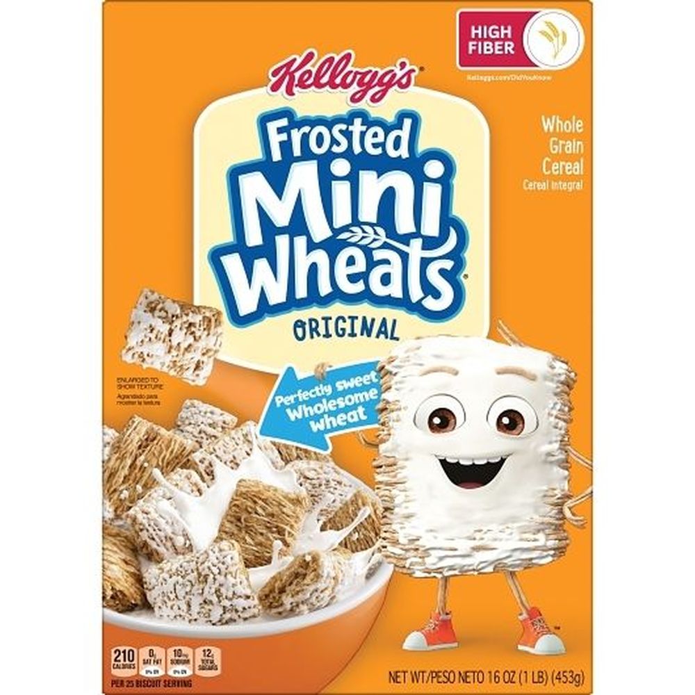 Kelloggs Bite Size Frosted Mini-Wheats Cereal, 16 Ounce - 12 per case