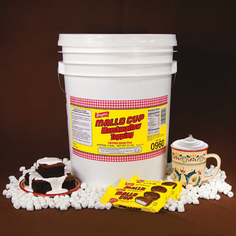 Mallo Cup Marshmallow Topping Sauce, 21 Pound