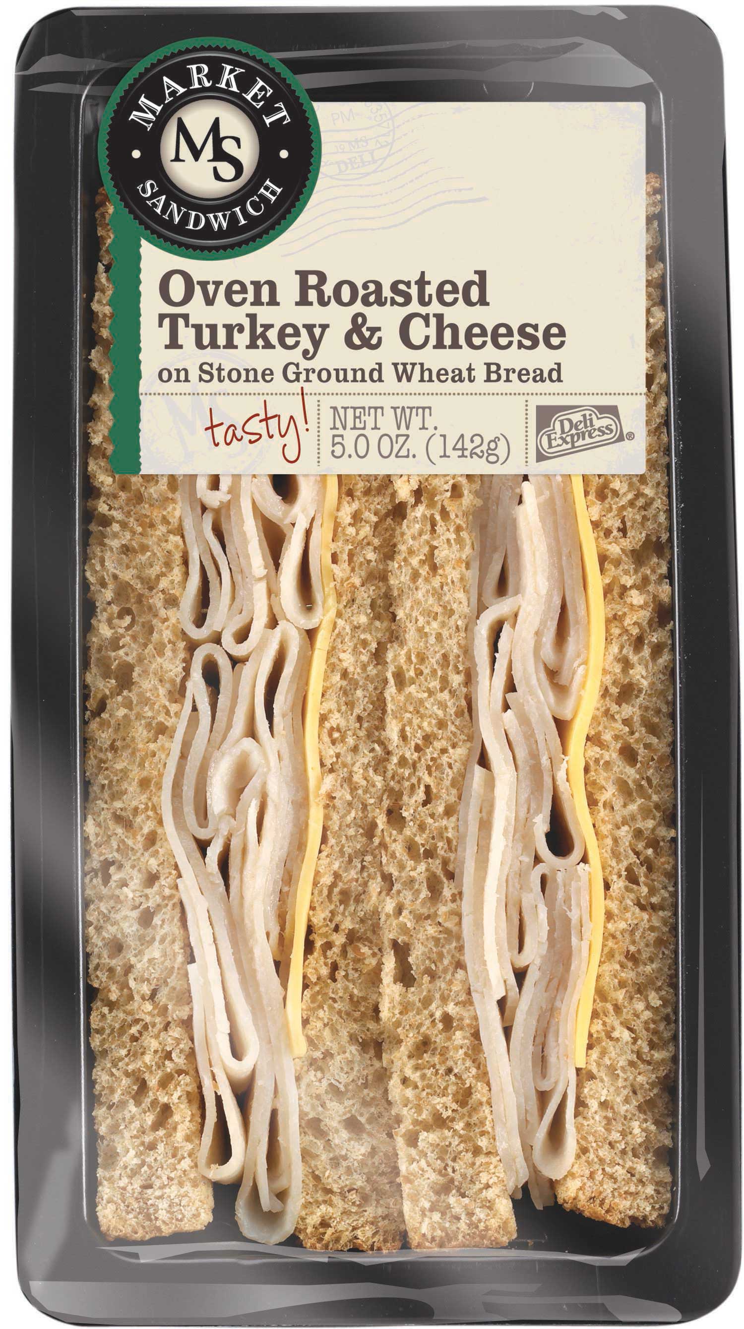 Deli Express Turkey and Cheese Wedge Sandwich Case FoodServiceDirect