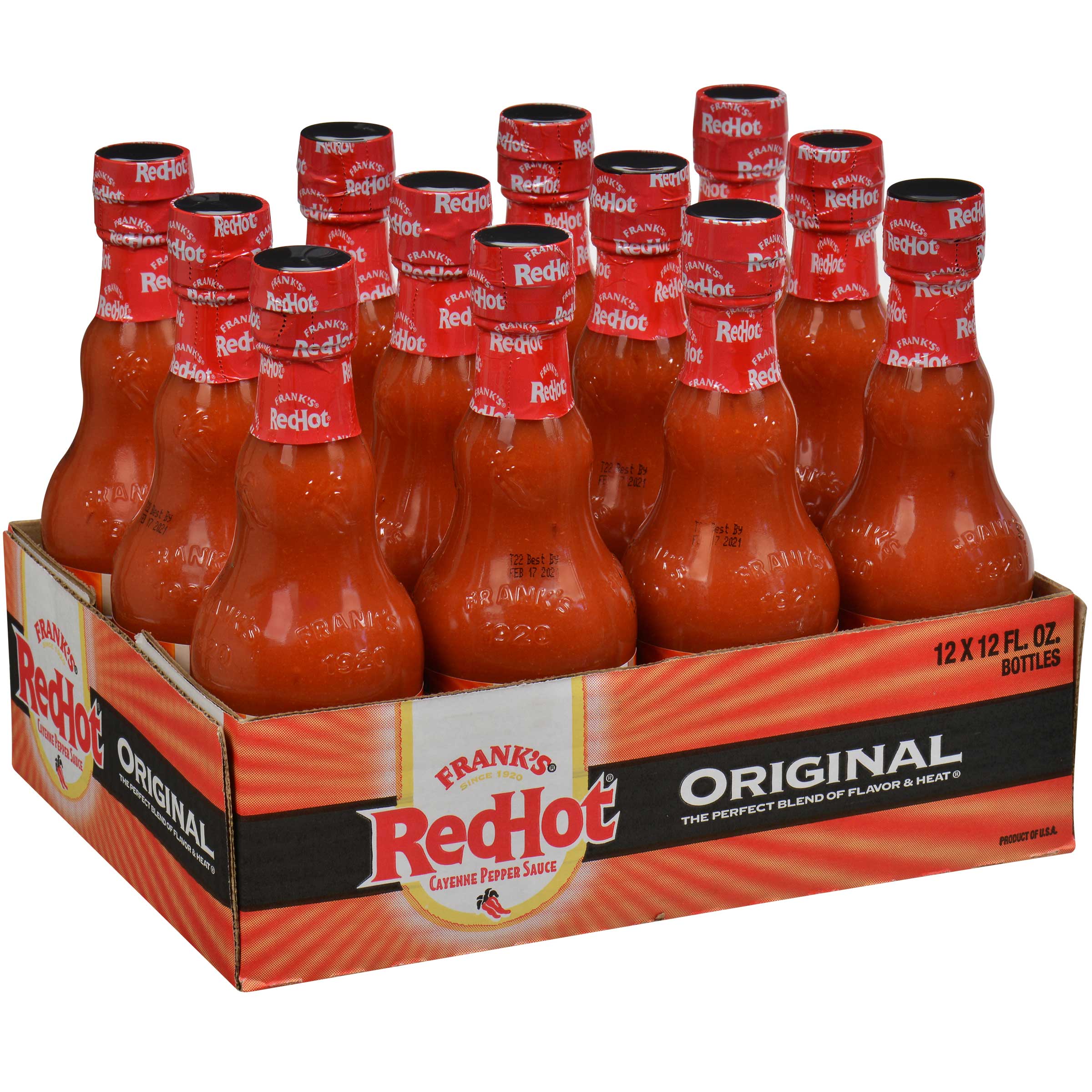 Franks Original Red Hot Sauce -- 12 Bottle 12 Ounce