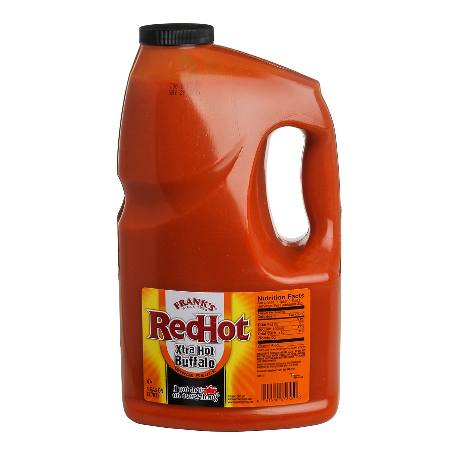 Frenchs Franks RedHot Extra Hot Buffalo Wing Sauce, 1 Gallon -- 4 per case.