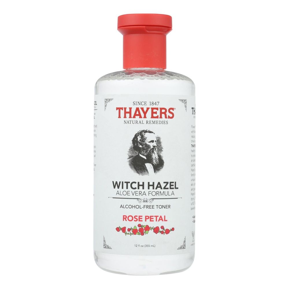 Thayers Rose Petal Witch Hazel With Aloe Vera Alcohol Free Toner, 12 Fluid Ounce