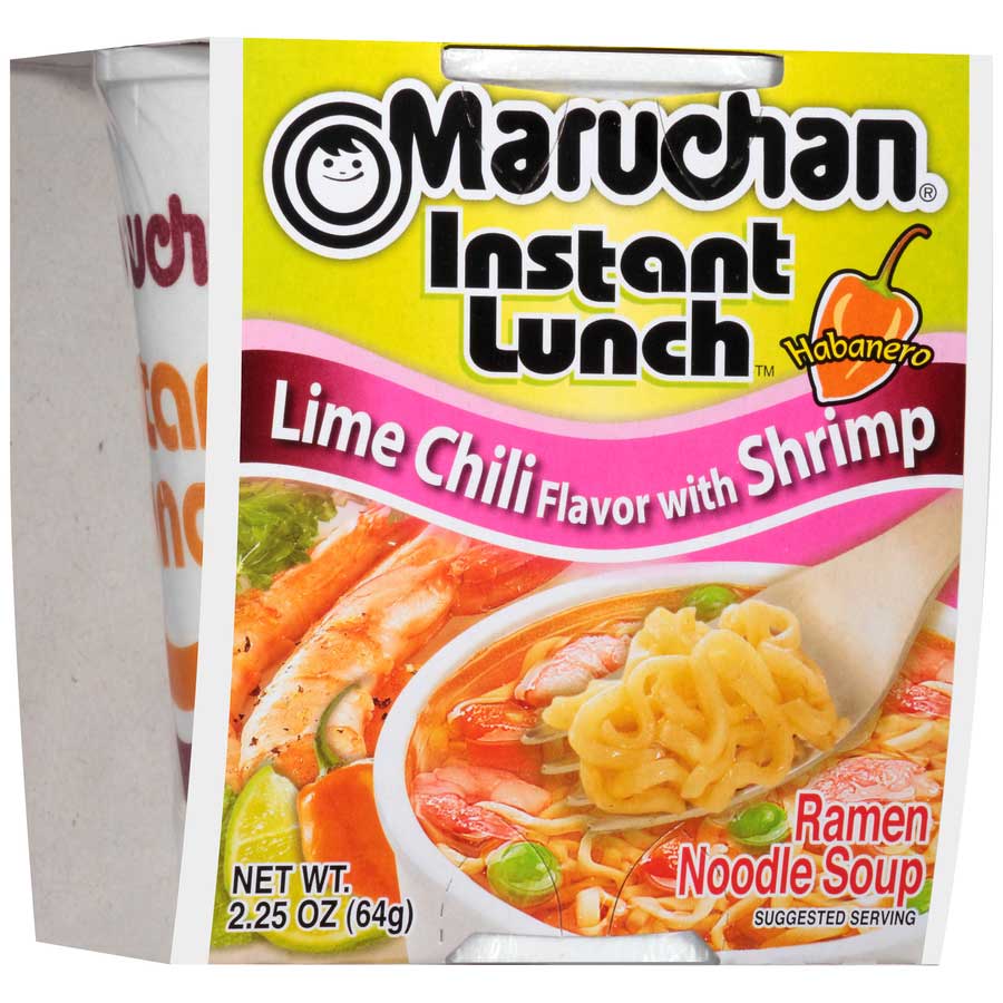 Maruchan Instant Lunch Lime Chili Flavor With Shrimp, 2.25 Ounce -- 12 Per Case