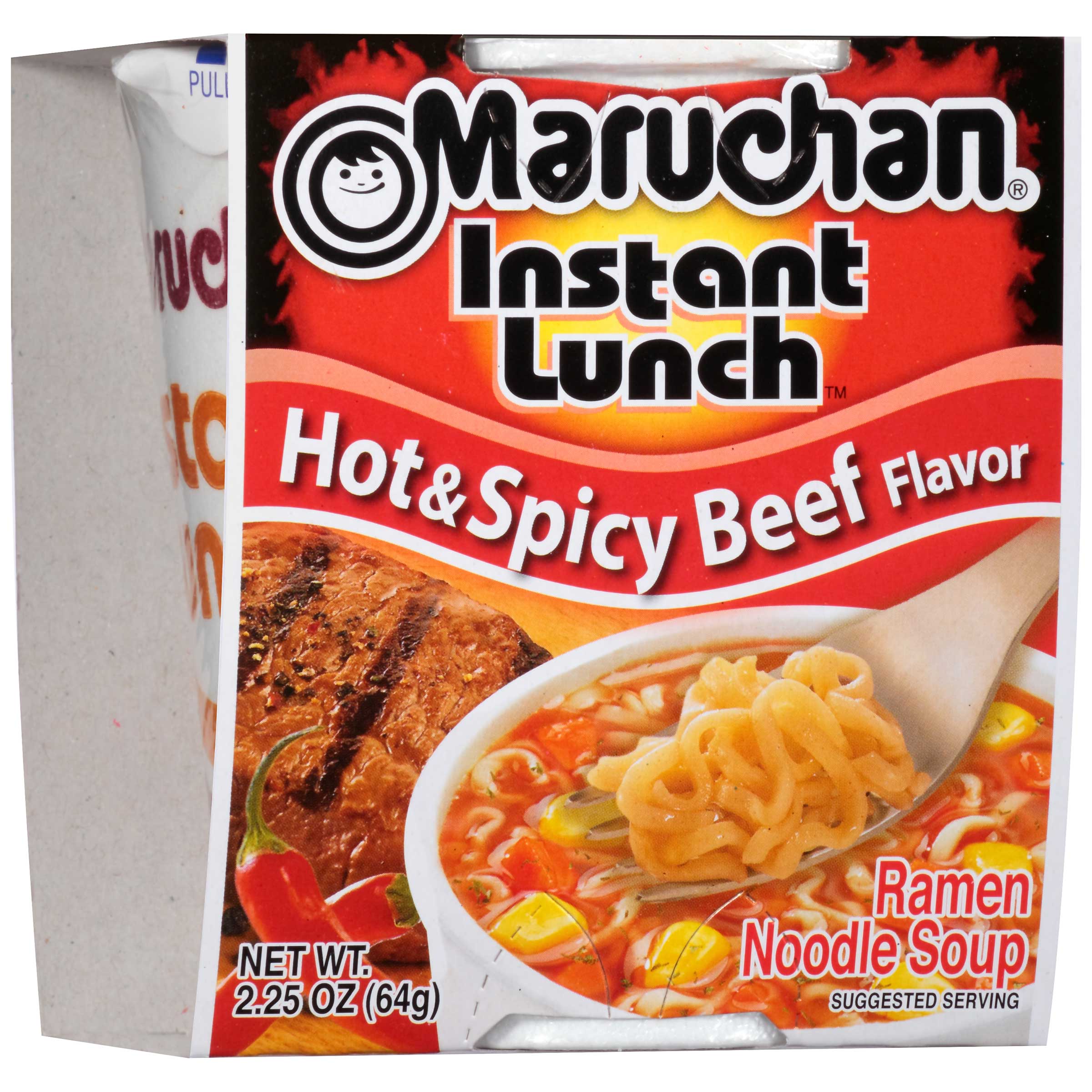 Maruchan Instant Lunch Hot N Spicy Beef Flavor, 2.25 Ounce -- 12 Per Case