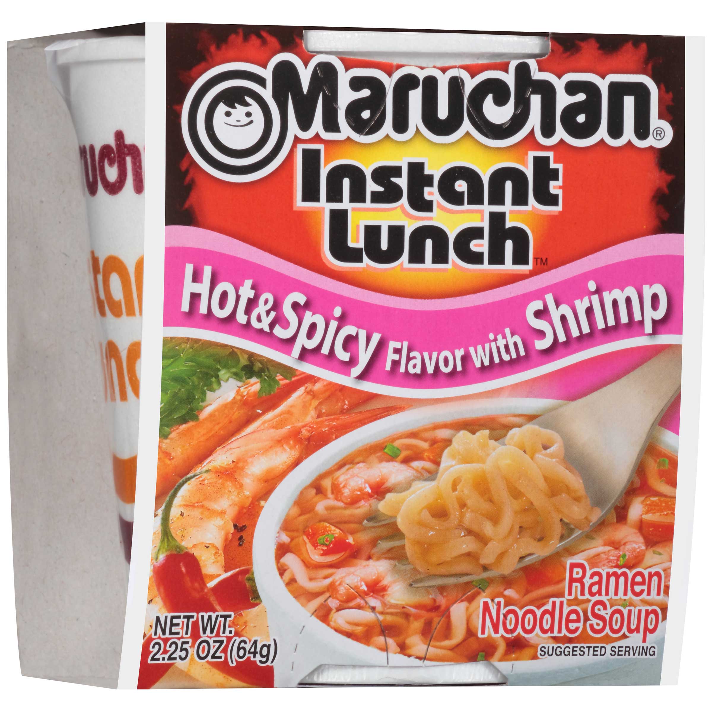 Maruchan Instant Lunch Hot N Spicy Shrimp Flavor, 2.25 Ounce -- 12 Per Case