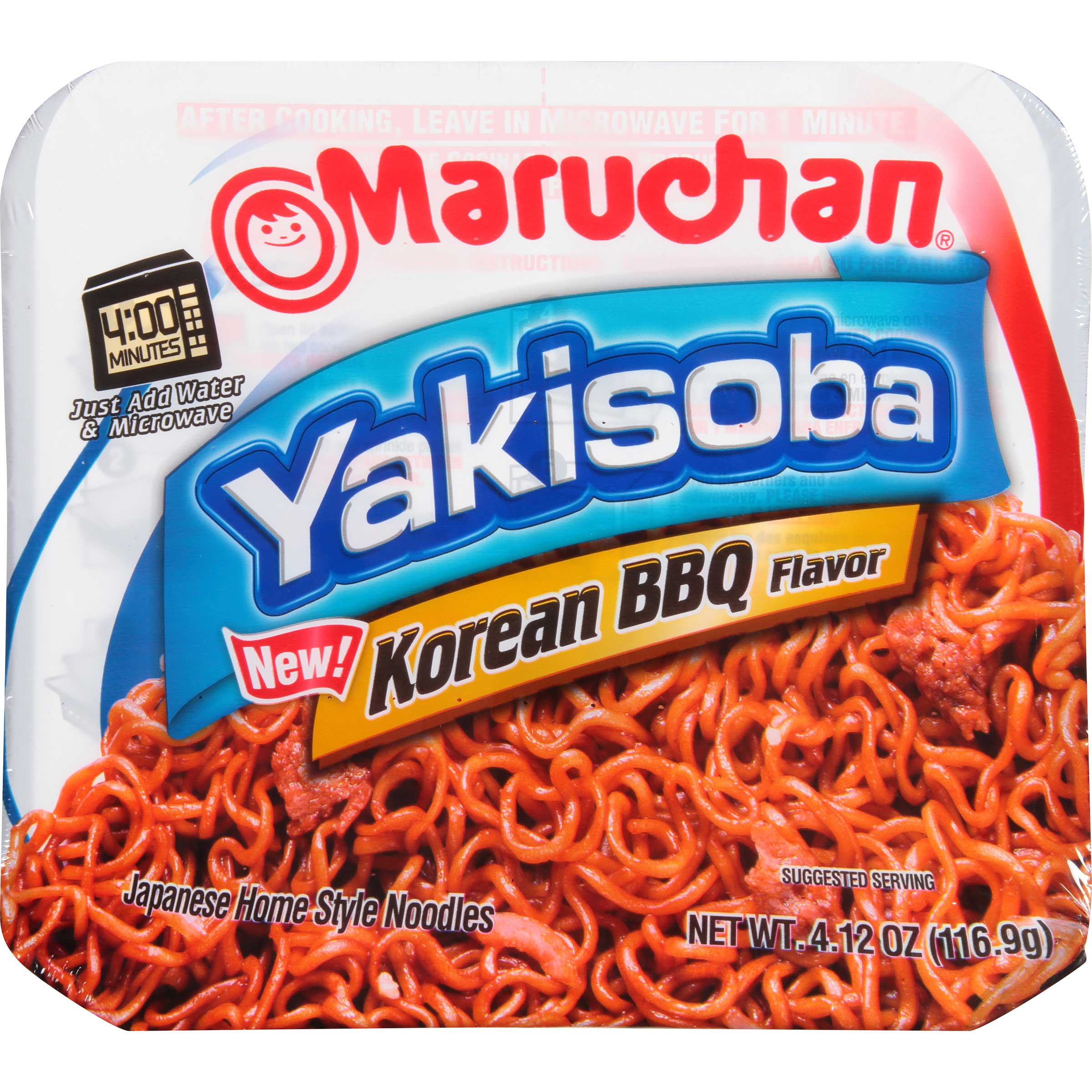 Maruchan Yakisoba Korean Bbq Flavor Noodles, 4.12 Ounce -- 8 Per Case