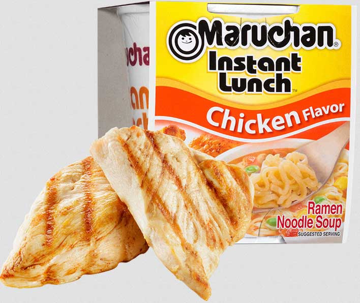 Maruchan Instant Lunch Less Sodium Chicken Flavor Ramen Noodle Soup, 2. ...