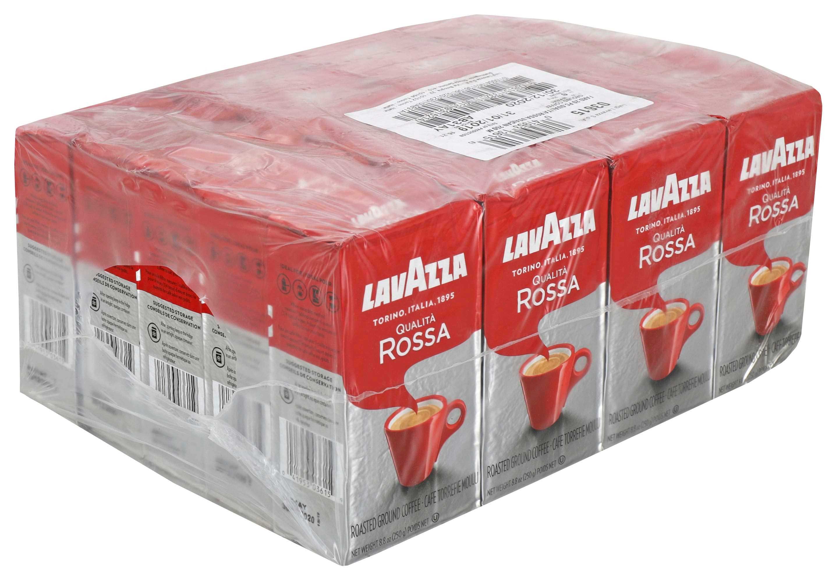 Lavazza Rossa Roasted Ground Coffee, 8.8 Ounce -- 20 per case