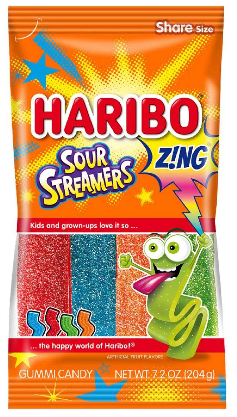 Haribo Confectionery Sour Streamers Gummy Candy, 7.2 Ounce -- 14