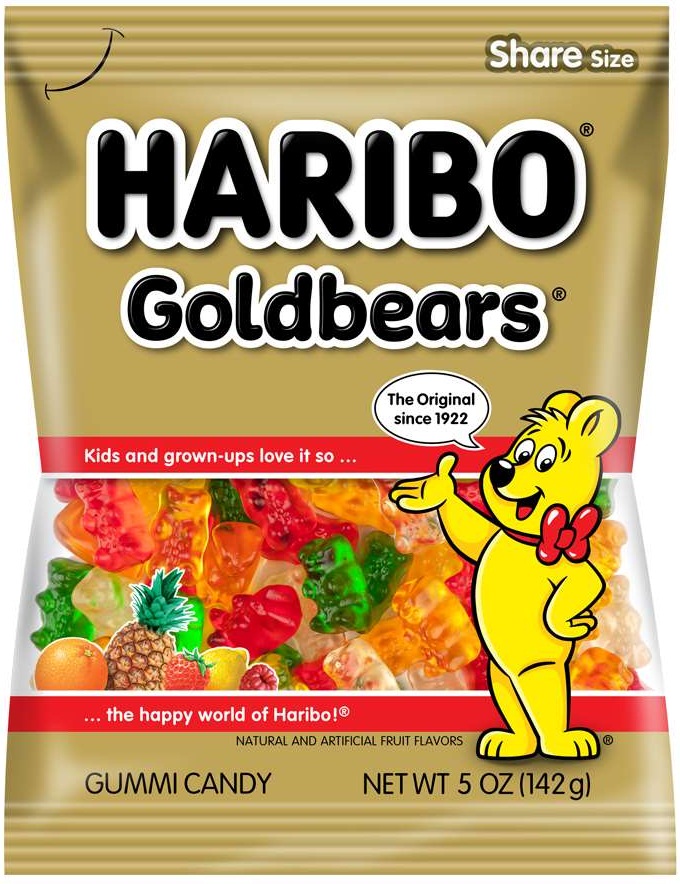 【GINGER掲載商品】 Gummi Starmix and Bears Gold Haribo Candy Shipper - 菓子