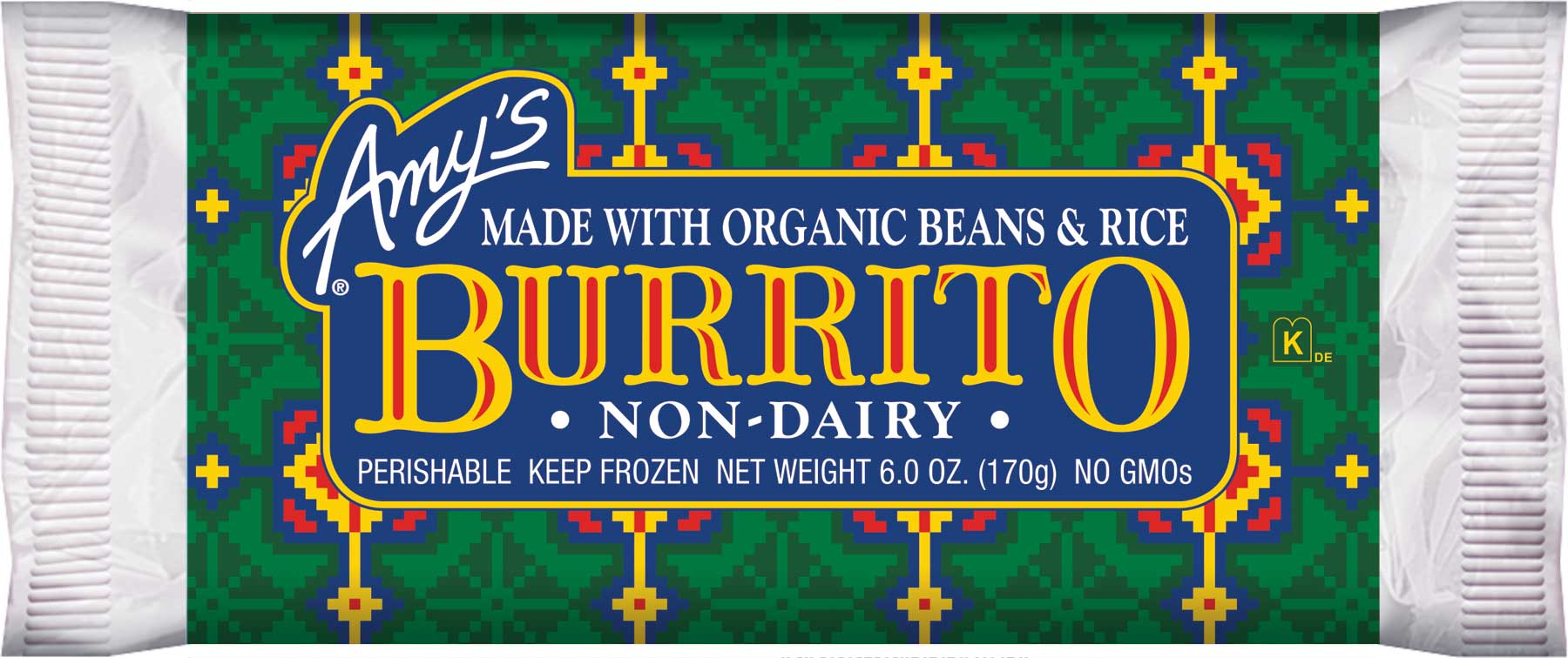Amys Organic Beans and Rice Burrito, 6 Ounce -- 12 per case