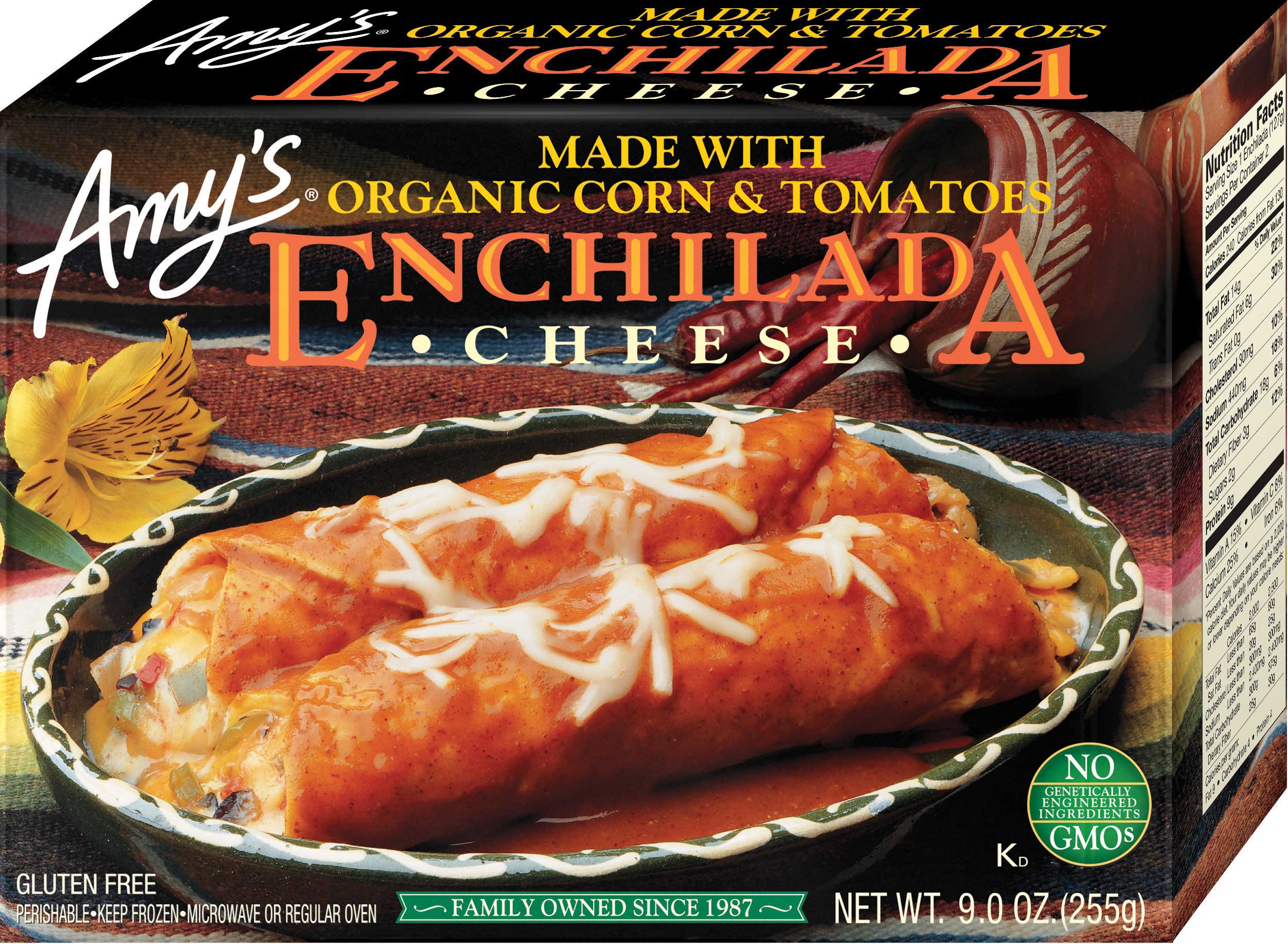 Amy's Organic Cheese Enchilada Entree, 9 Ounce -- 12 Per Case