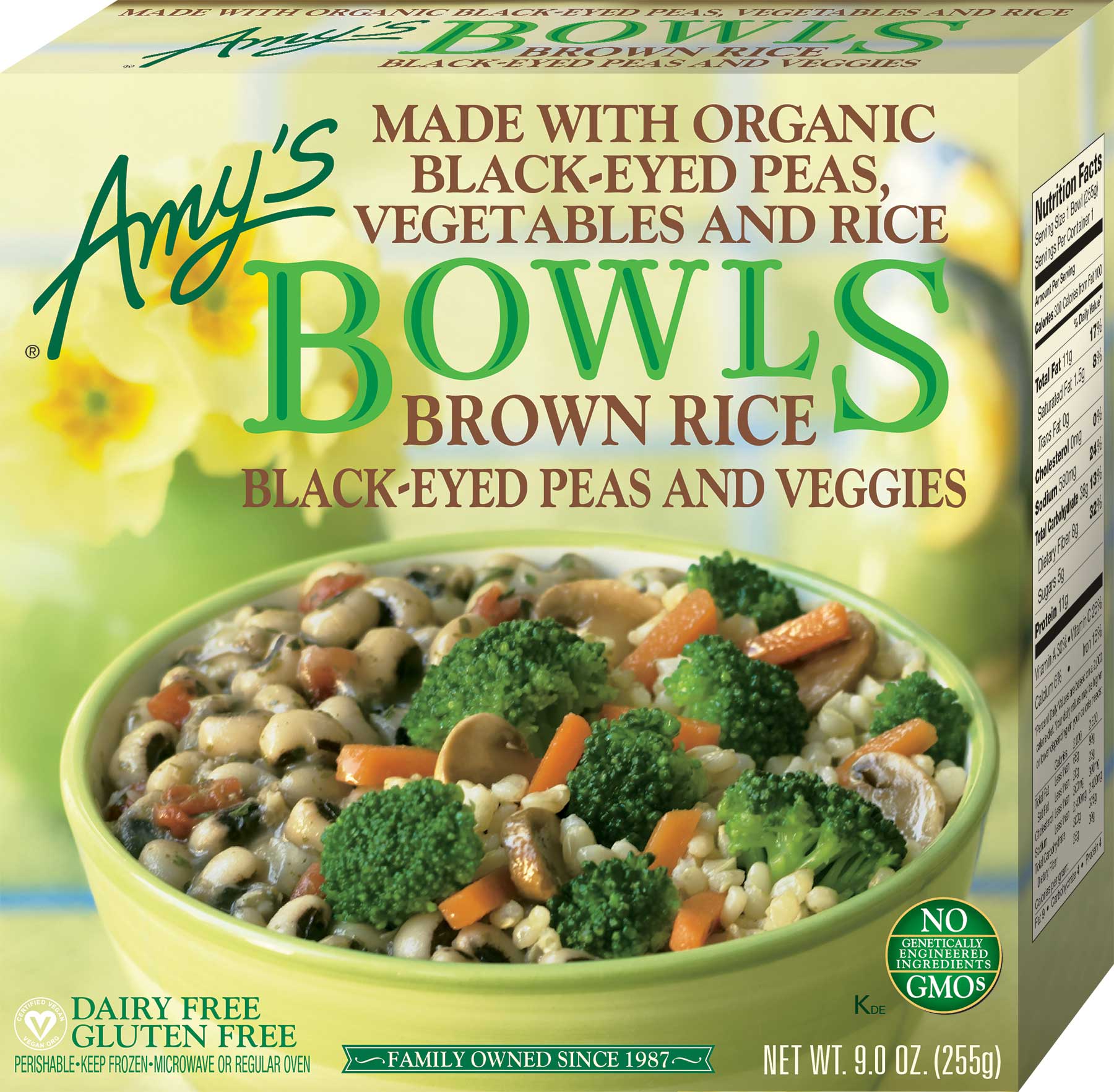 Amy's Organic Brown Rice Black Eyed Peas And Veggie Bowl, 9 Ounce -- 12 Per Case
