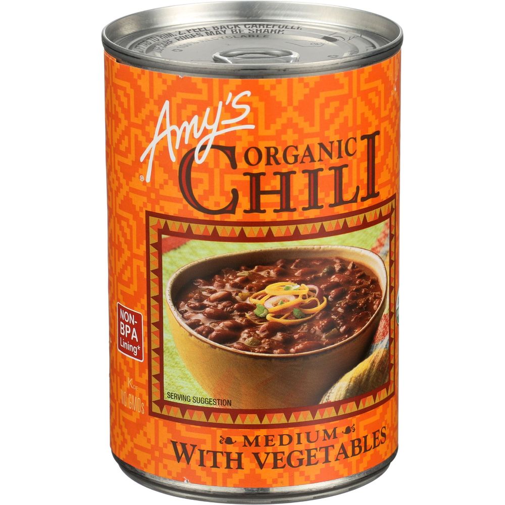 Amys Organic Medium Chili With Vegetables, 14.7 Ounce -- 12 Per Case