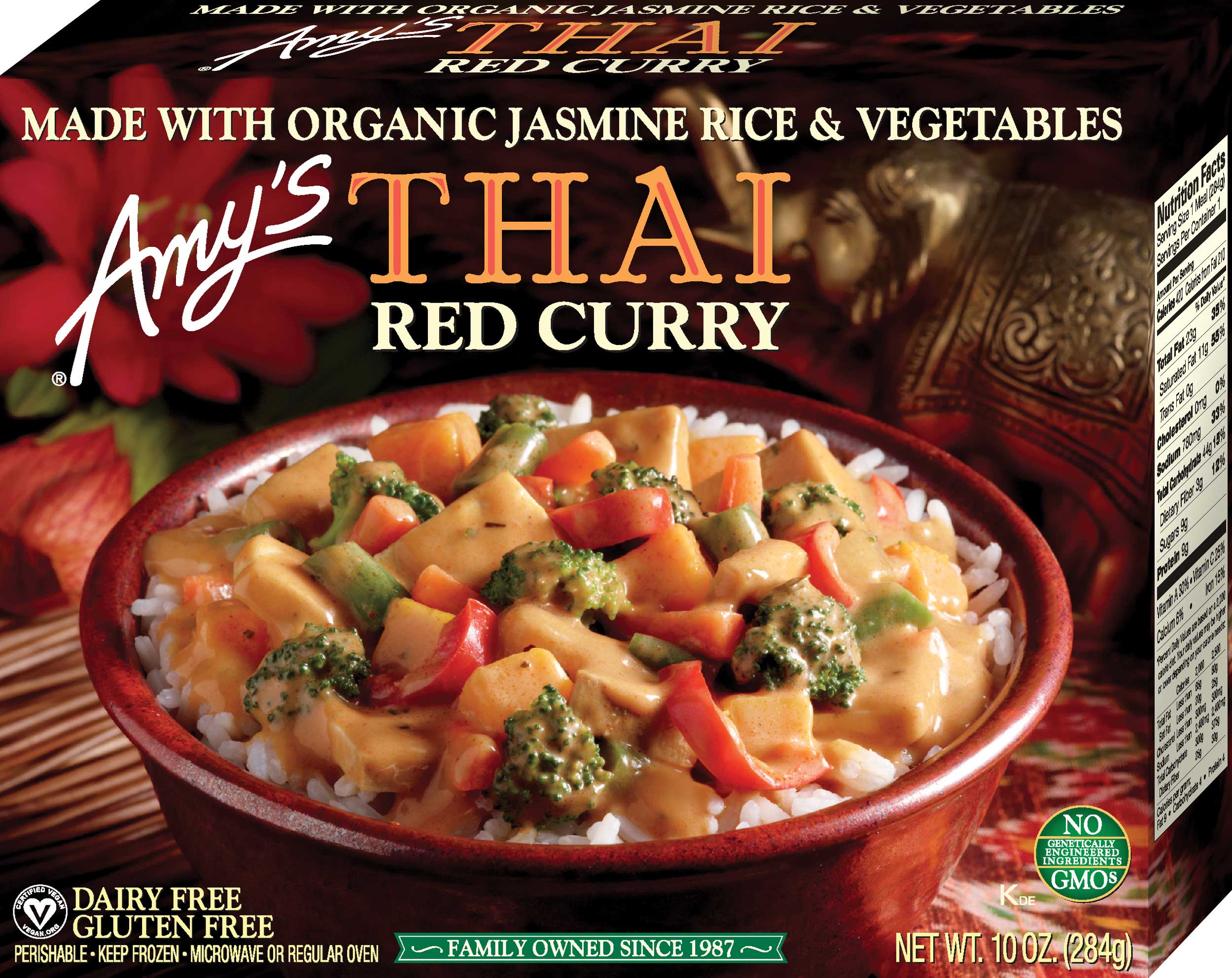 Amys Organic Rice and Vegetable Thai Red Curry, 10 Ounce -- 12 per case