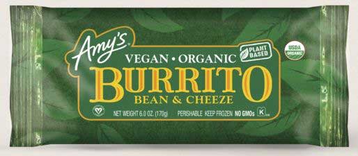 Amys Organic Bean and Cheeze Burrito, 6 Ounce -- 12 per case