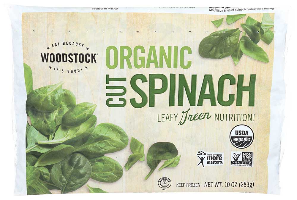 Woodstock Farms Organic Cut Spinach, 10 Ounce -- 12 Per Case