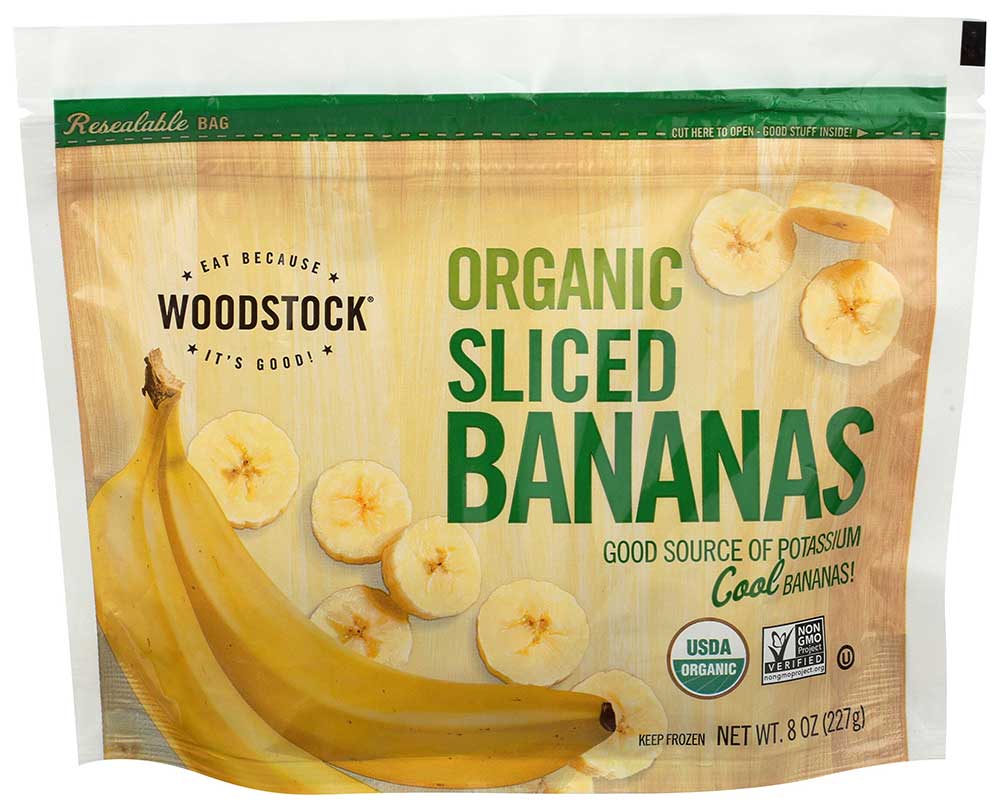 Woodstock Farms Organic Frozen Banana Slices, 8 Ounce -- 12 Per Case