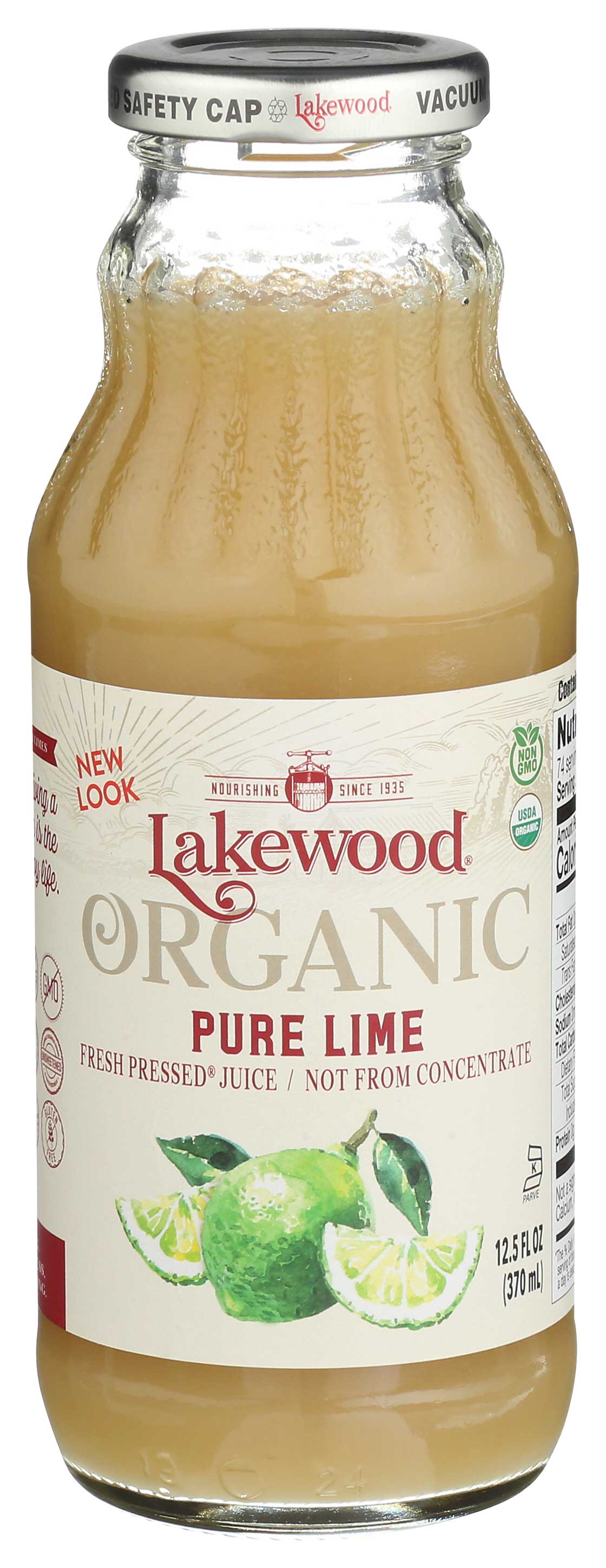 Lakewood Organic Pure Lime Juice, 12.5 Ounce -- 12 Per Case