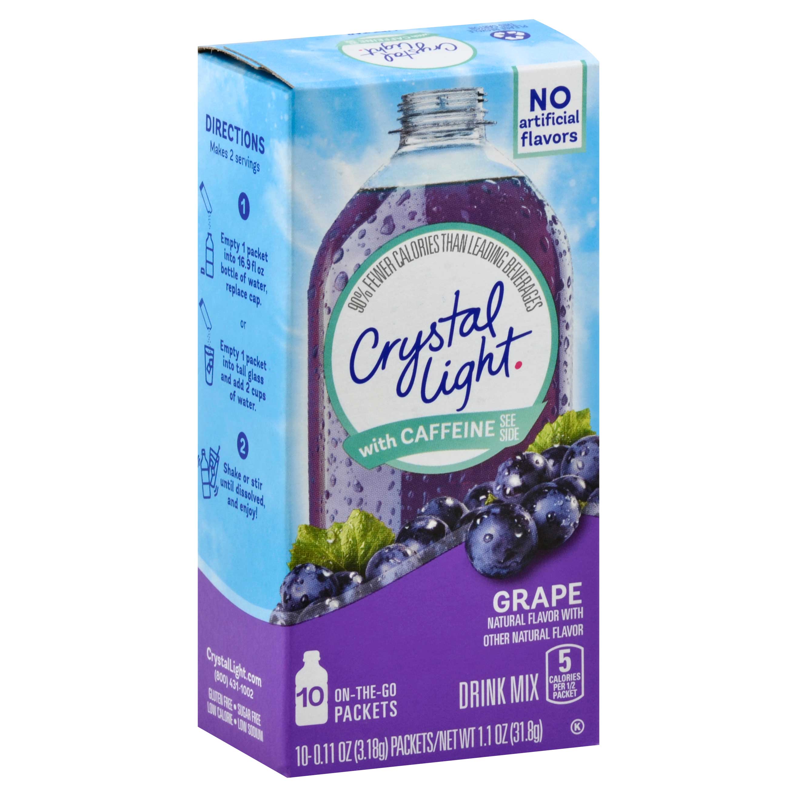 Crystal Light Grape Drink Mix With Caffeine Case FoodServiceDirect