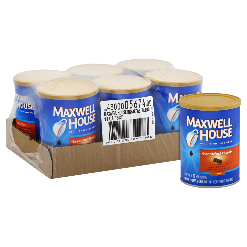 Maxwell House Breakfast Blend Coffee, 11 Ounce -- 6 Per Case