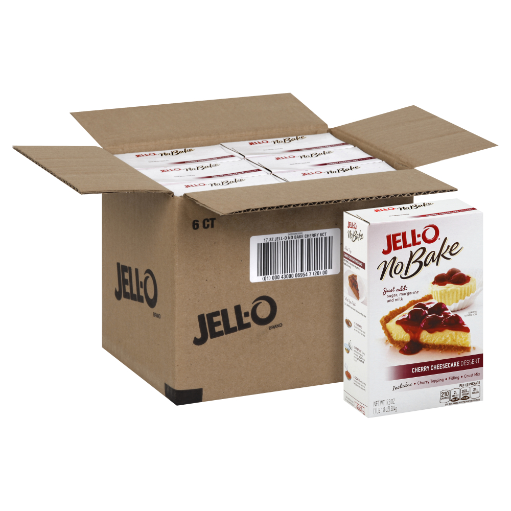 Jell-o Dessert No Bake Cherry Cheesecake Mix, 1.112 Pound -- 6 Per Case