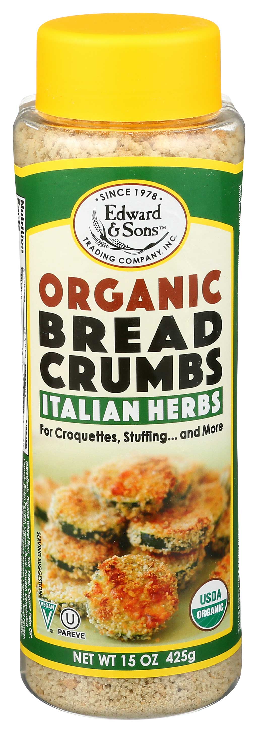 Edward & Sons Organic Italian Herb Breadcrumb, 15 Ounce -- 6 Per Case